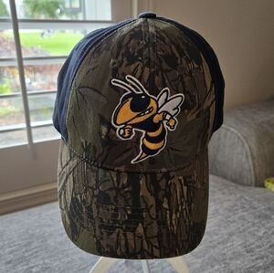 Camouflage Cap with Embroidered Bee